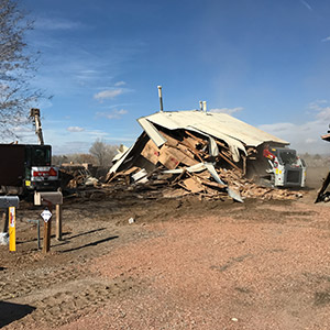 Residential construction-Clearing a property of an old building.